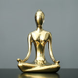 Minimalist Creative Gold Plated Yoga Girl Small Ornaments