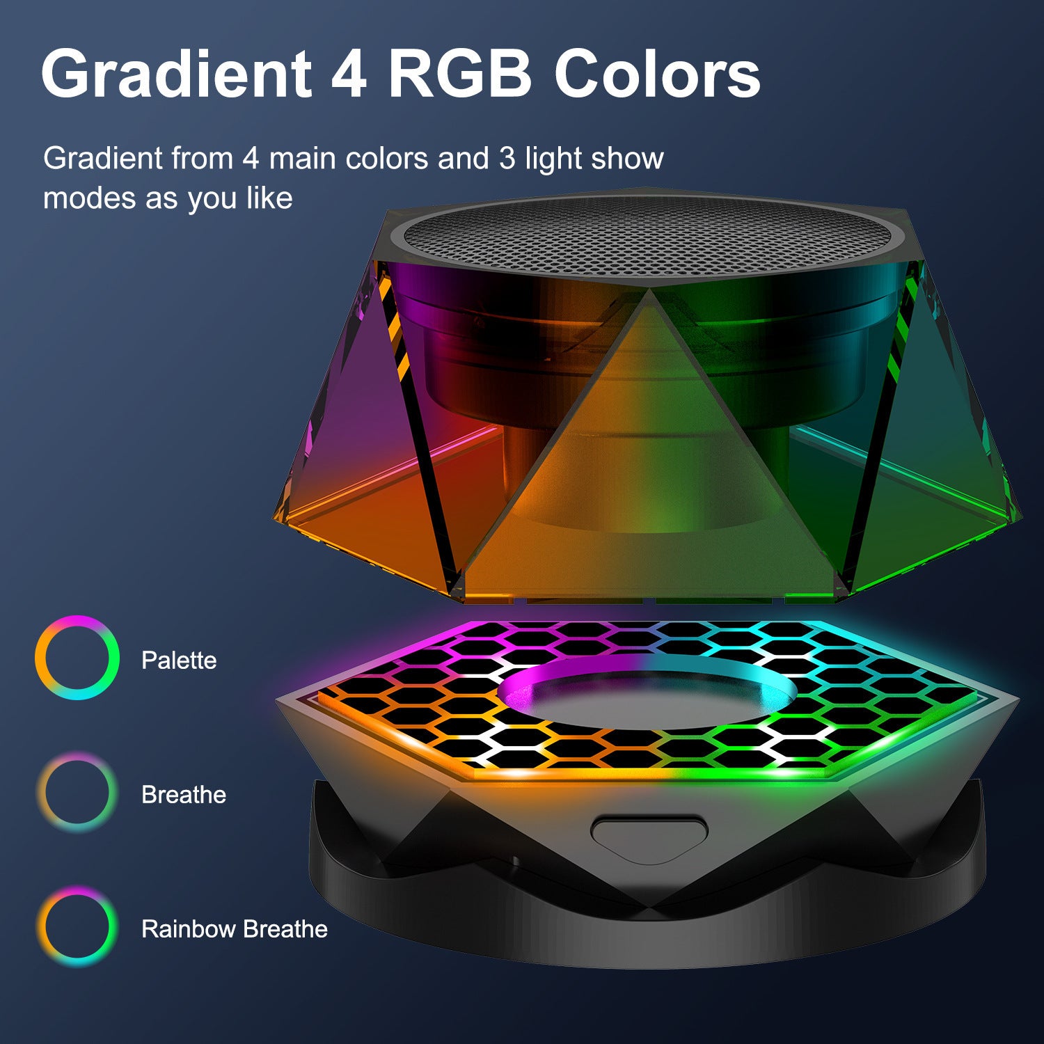 Magnetic Diamond Rgb Bluetooth Audio Wireless Convenient Mini