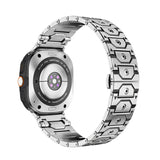 Butterfly Clasp Metallic Stainless Steel Strap