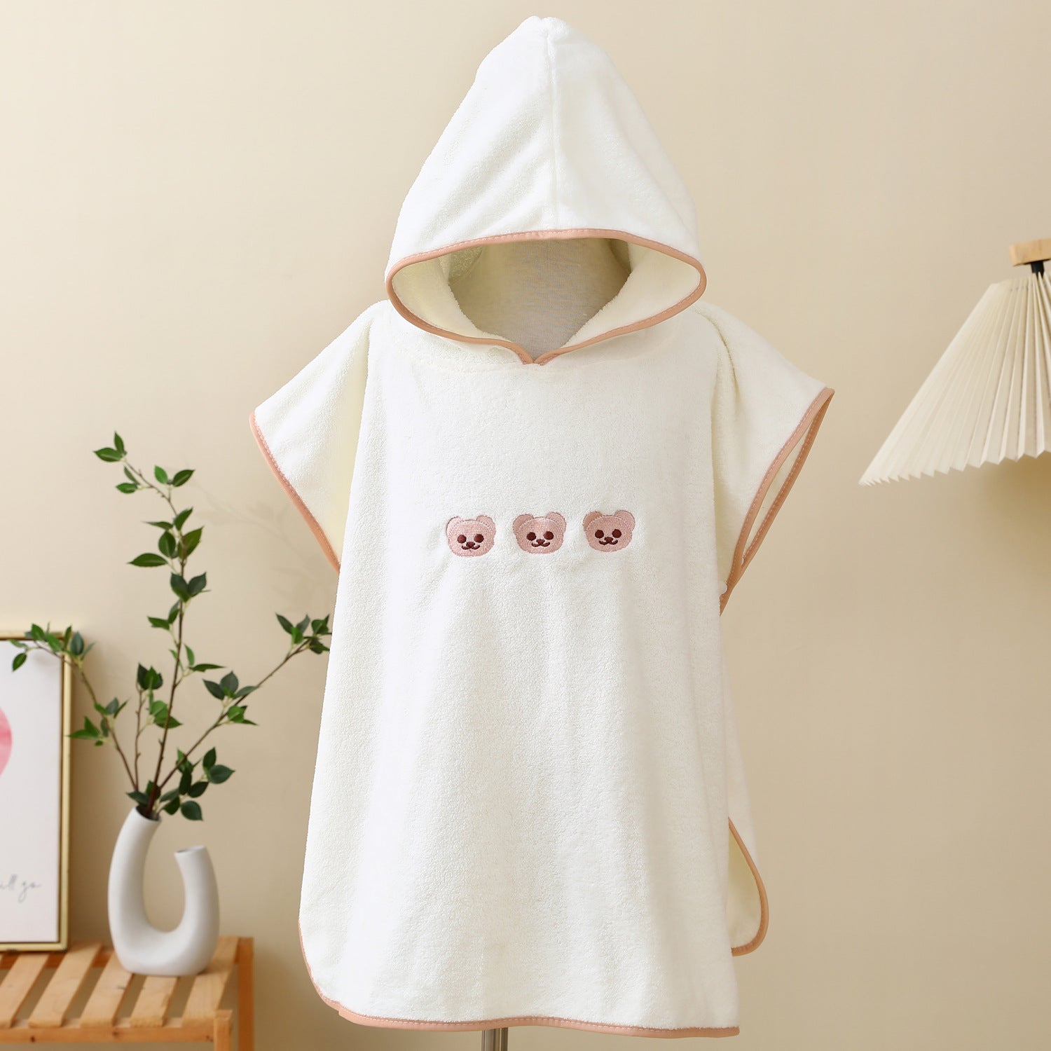Children's Embroidery Bear Cloak Children's Bathrobes