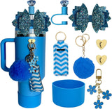 Glitter Bow Decoration Accessories 8-piece Set