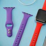 Small Waist Silicone Watch Strap Double Buckle Snap Button