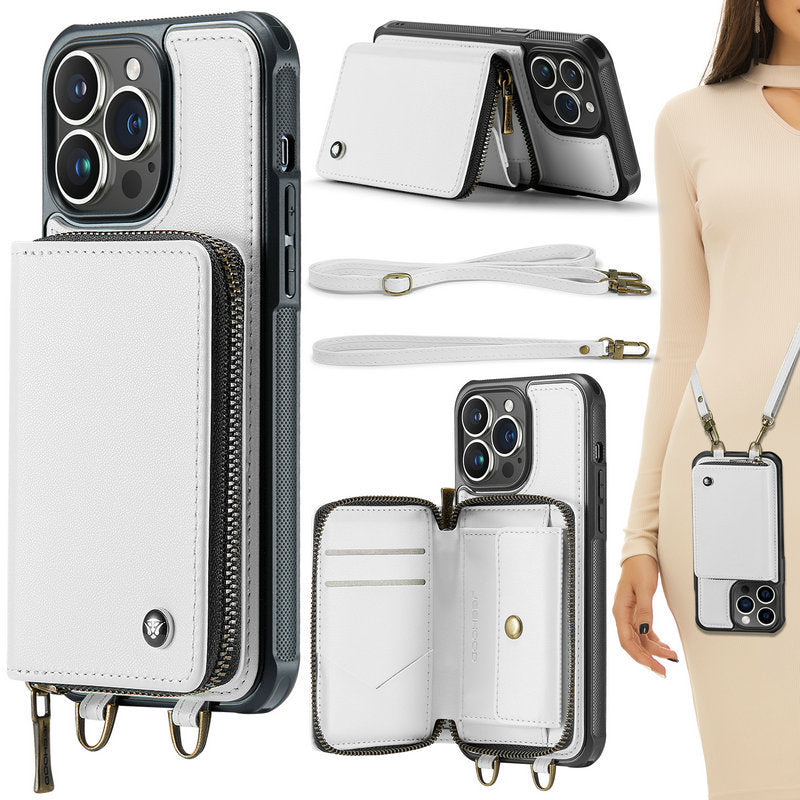 Fashion Personality Card Zipper Phone Case