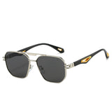 Men's Fashion Double Beam Box Hollow Sunglasses