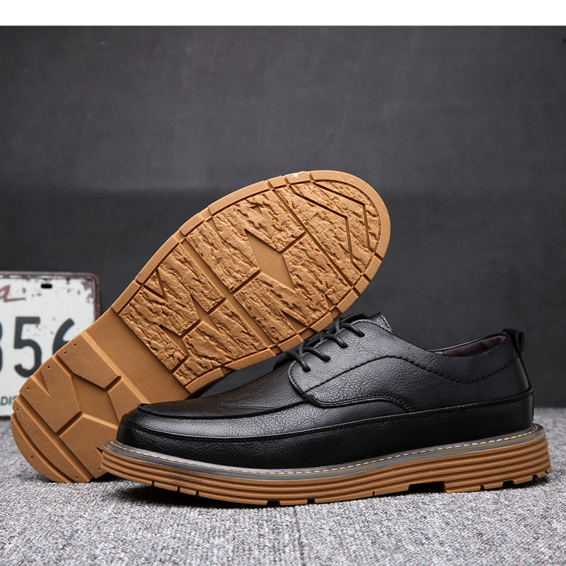 Trendy Korean Style Casual Leather Shoes