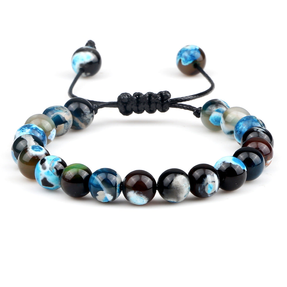 8mm Two-color Beaded Hand Woven Hand Rope