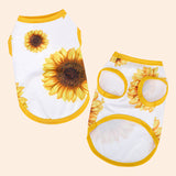 Cat Dog Sling Fruit Sunflower Printed Breathable Pet Clothes