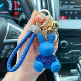 Cute Cartoon Diamond Rabbit Car Key Ring