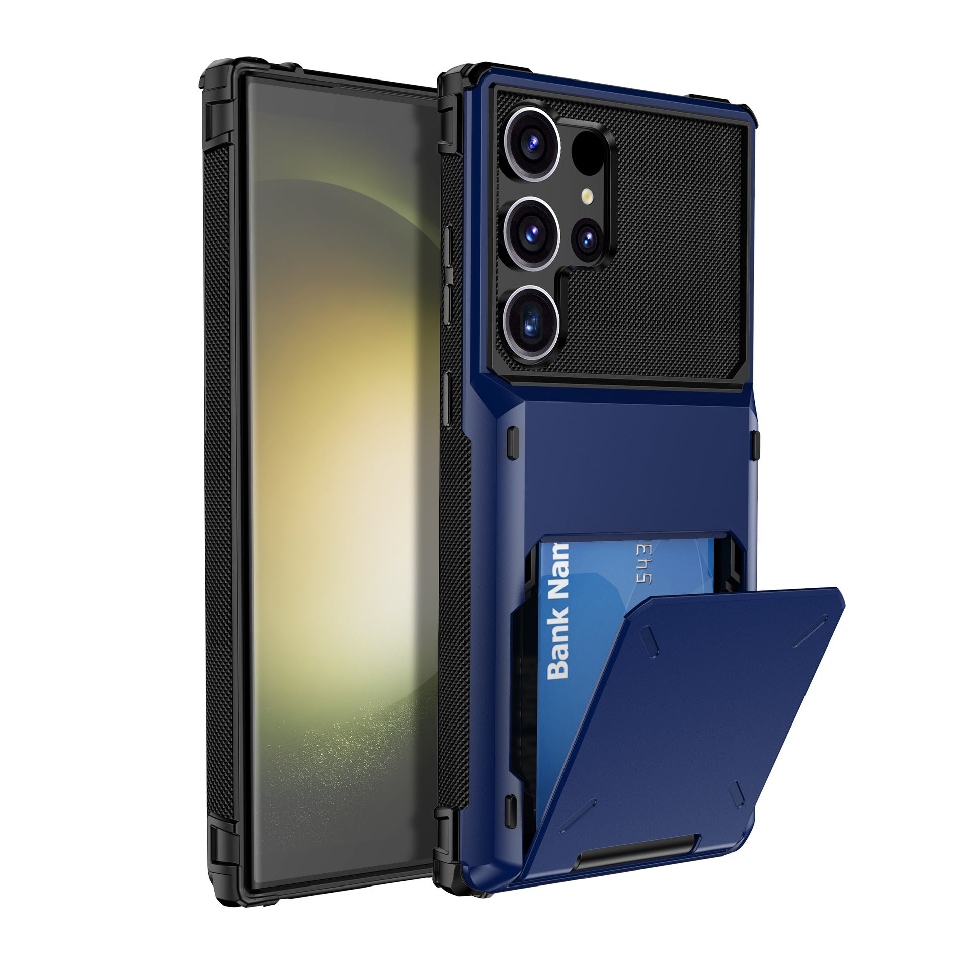 Two-in-one Four-corner Drop-resistant Flip Card Phone Case