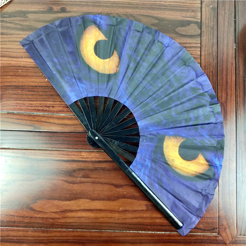 Black Plastic Fans Support Merchandise Kung Fu Fan