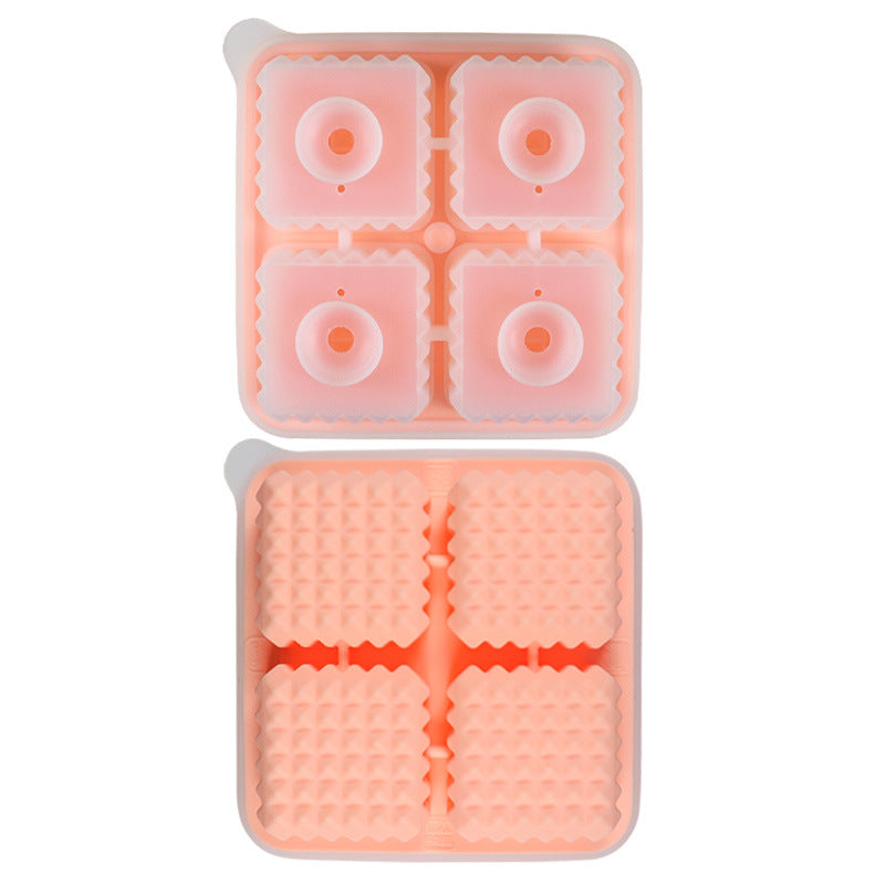 Silicone Round And Square Ice Tray Ice Cube Mold