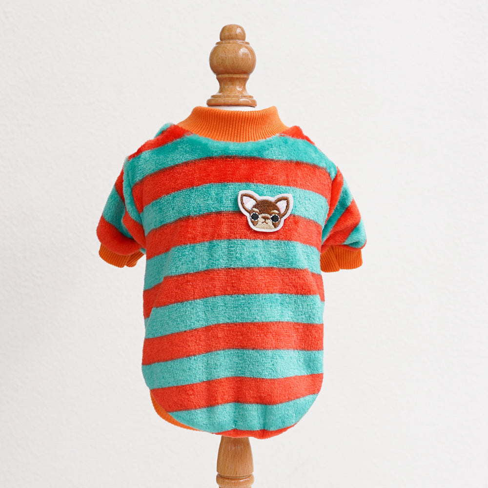 Pet Clothing Warm Embroidered Dog Cat Clothes