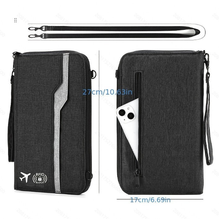Fashion Solid Color Oxford Cloth ID Storage Bag