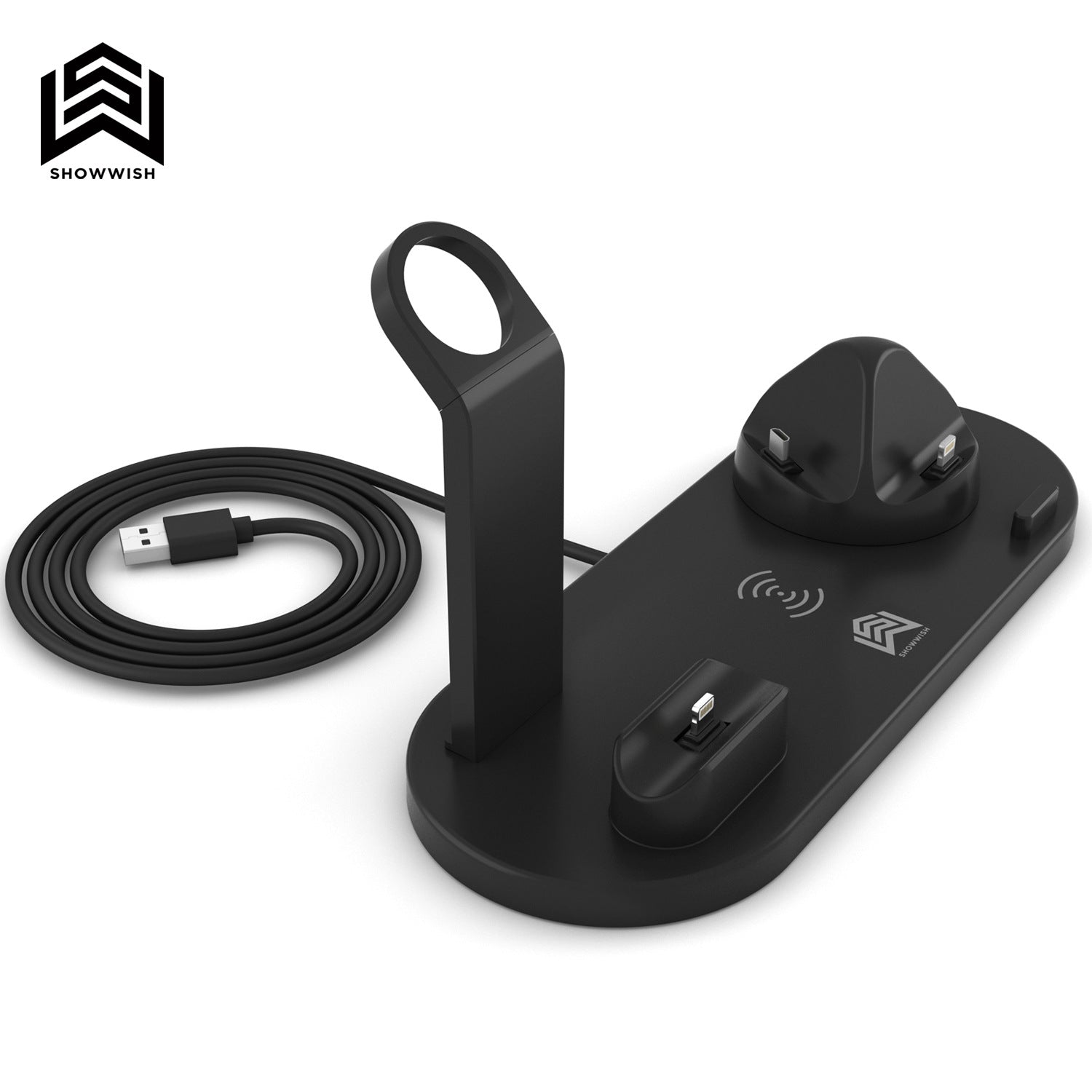 Six-in-one Multifunctional Wireless Vertical Desktop Phone Charging Bracket