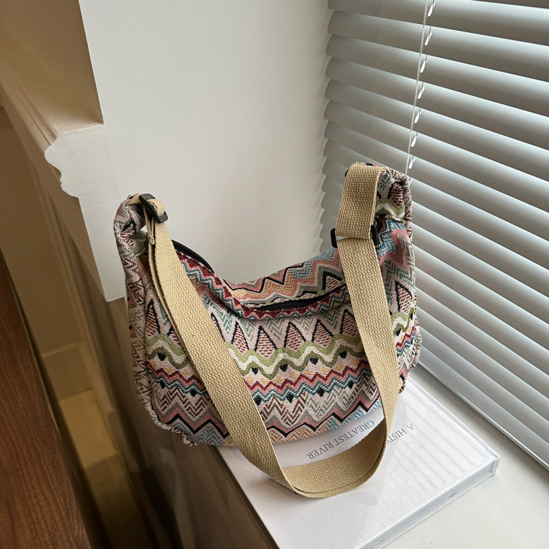 Ethnic Style Tassel Shoulder Bag Large Capacity Totes