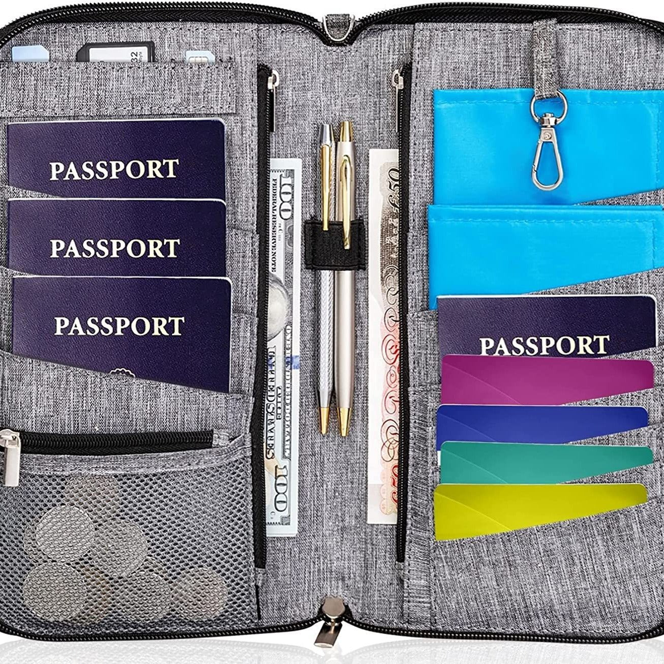 Fashion Solid Color Oxford Cloth ID Storage Bag