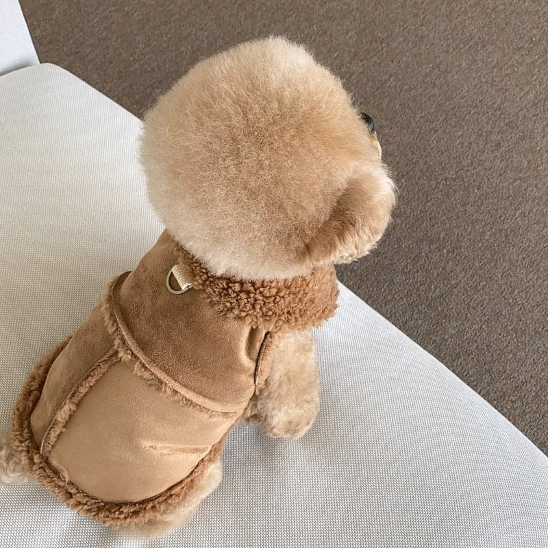 Pet Autumn And Winter Traction Warm Vest