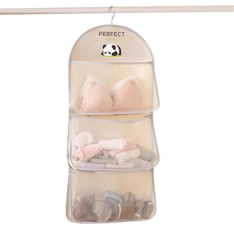 Household Hanging Storage Visual Hanging Storage Bag Net Pocket