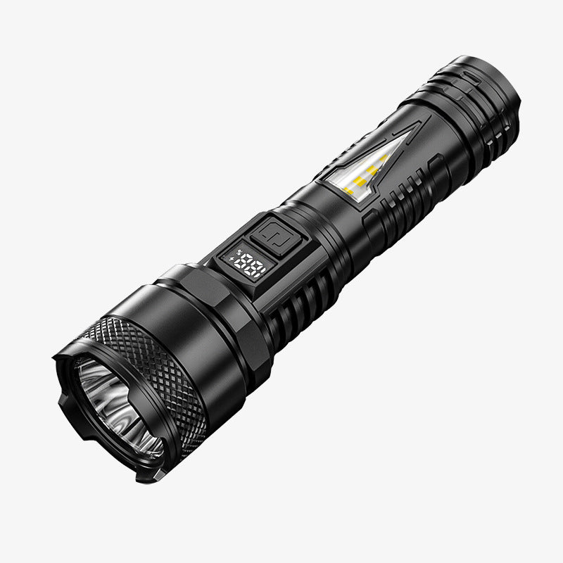 Outdoor Strong Light Super Bright Long-range Multi-gear Dimming Long-lasting Endurance Type-C Rechargeable Flashlight