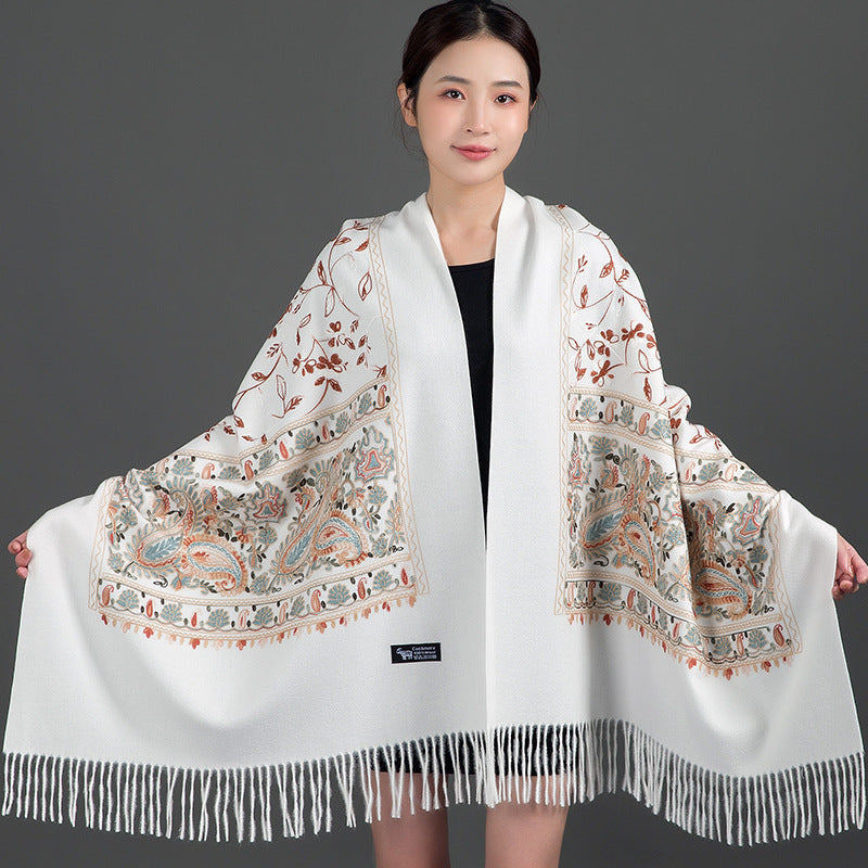 Scarf Shawl Cashmere Warm Cheongsam Outerwear