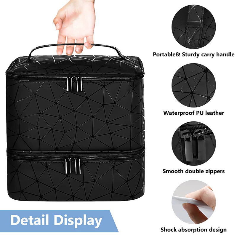 Nail Polish Essential Oil Storage Bag Portable Double Layer Makeup Storage Box