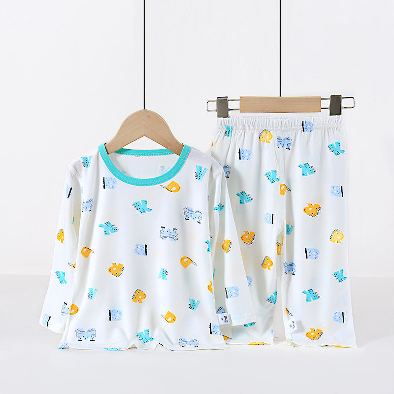 Youke Silk Home Wear Nine-quarter Sleeve Boneless Suit
