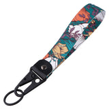 Cherry Blossom Leather Metal Keychains