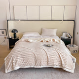 Jacquard Blanket AB Version Lambswool Blanket Thickened Leisure