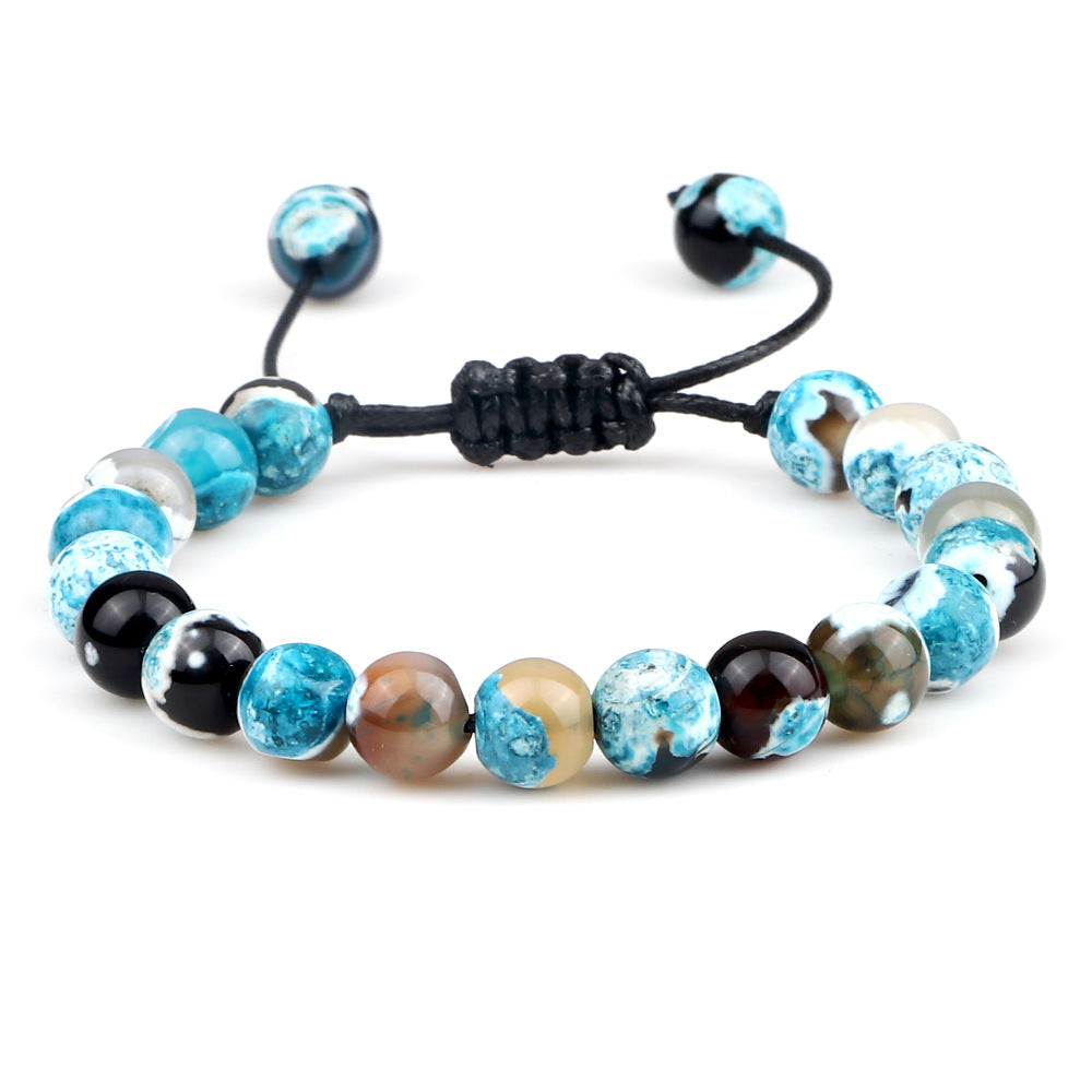 8mm Two-color Beaded Hand Woven Hand Rope