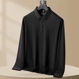 Men's Plus Size Loose Casual Cotton Long-sleeved Polo Shirt
