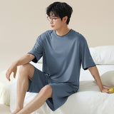 Short Sleeve Cool Wearable Ice Silk Homewear