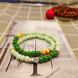 Retro Double-layer Ceramic Bracelet For Women