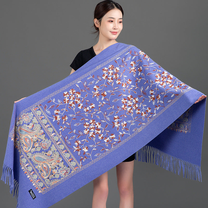 Scarf Shawl Cashmere Warm Cheongsam Outerwear
