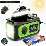 Lighting Large Capacity Hand-cranked Solar Power Emergency Charging Treasure