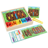 Wooden Bug Catching Classification Matching Game Educational Toys