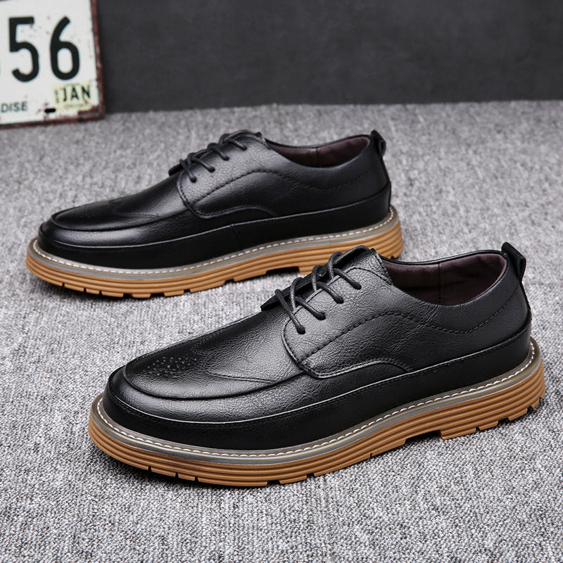 Trendy Korean Style Casual Leather Shoes