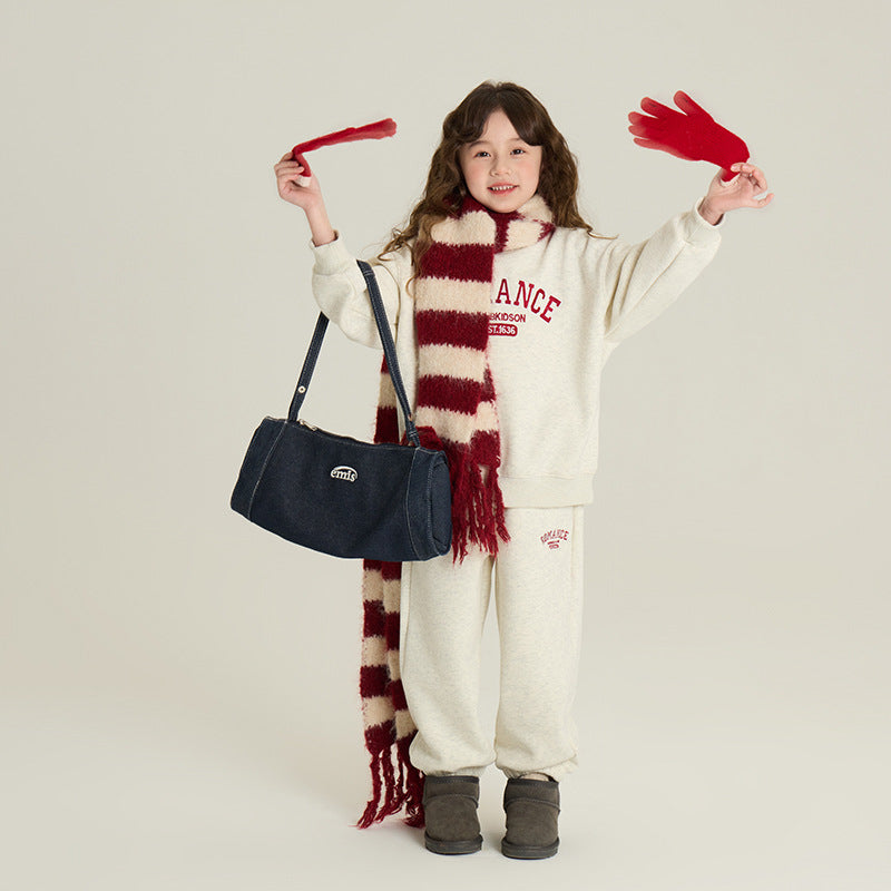 Children's Velvet Sport Suit Two-piece Set