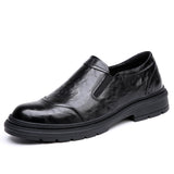 New Spring Leather Shoes Men's Breathable Leather All-matching