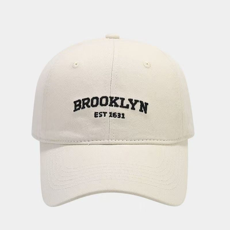 Women's Plus-sized Deepening Hard Top Simple Printed Peaked Cap