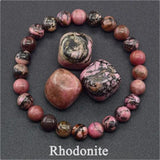 Rose Stone Agate Mixed Colorful Beads Bracelet
