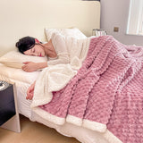Jacquard Blanket AB Version Lambswool Blanket Thickened Leisure