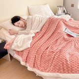 Jacquard Blanket AB Version Lambswool Blanket Thickened Leisure