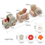 Wooden Baby Early Education Puzzle Multi-functional Train Shape Recognition Toy