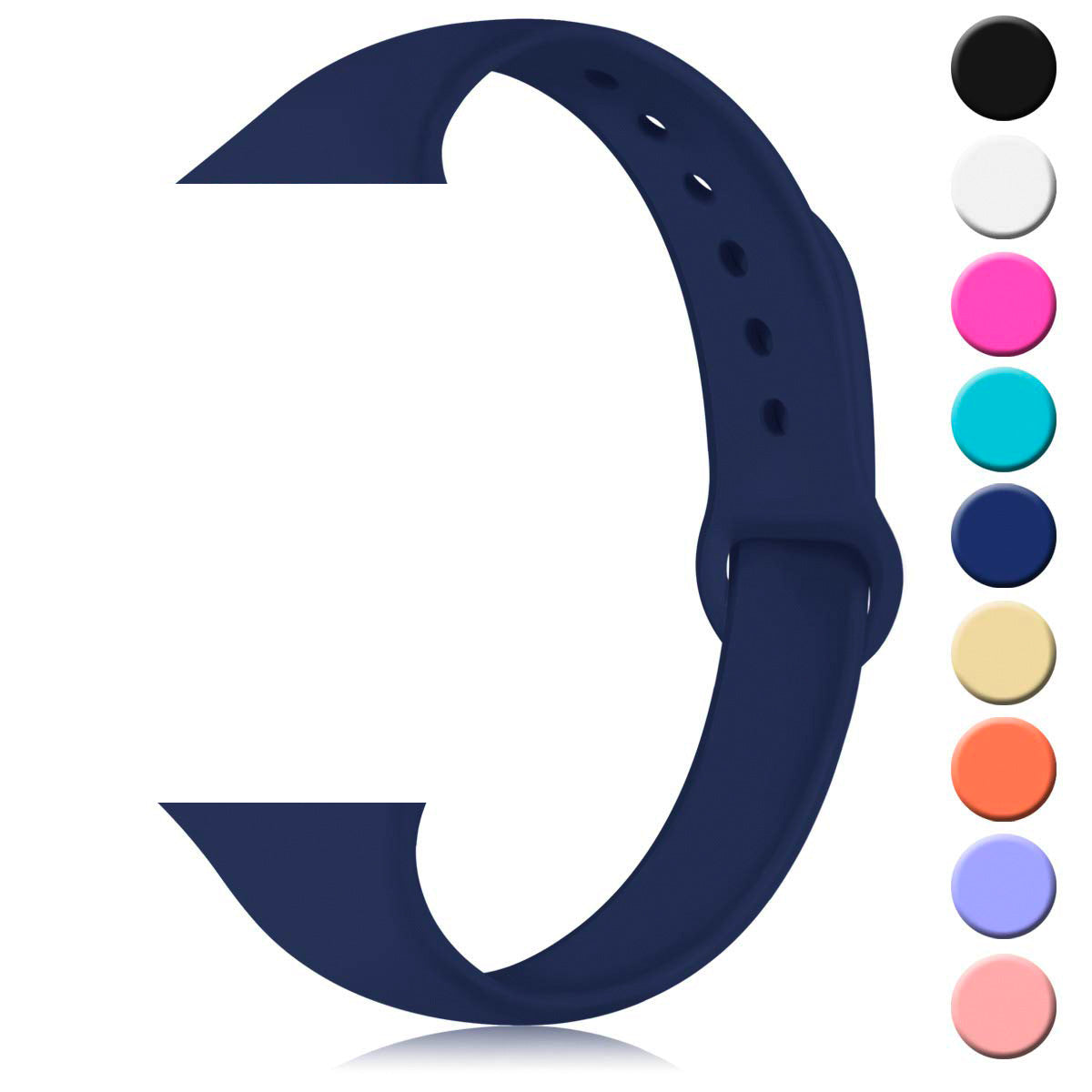 Small Waist Silicone Watch Strap Double Buckle Snap Button