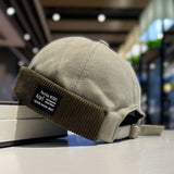 Corduroy Brimless Skullcap Women's Hip Hop