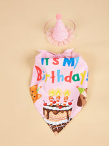 Creative Printing Dog Triangular Binder Birthday Saliva Towel Accessories