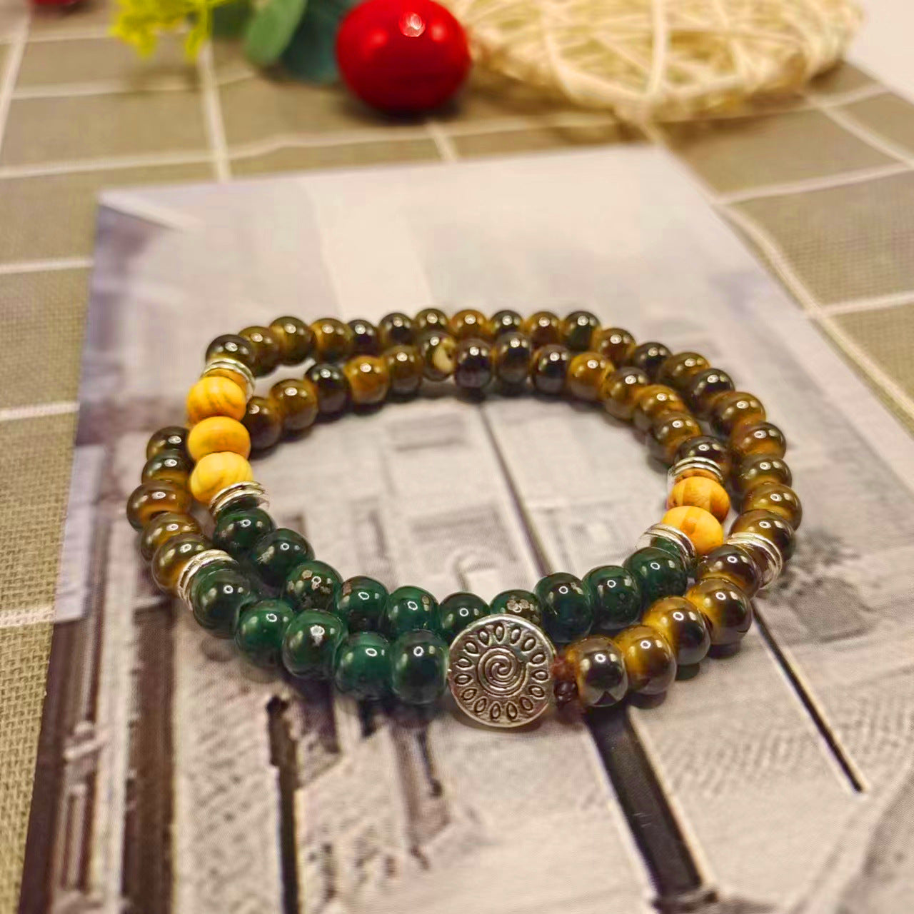 Retro Double-layer Ceramic Bracelet For Women