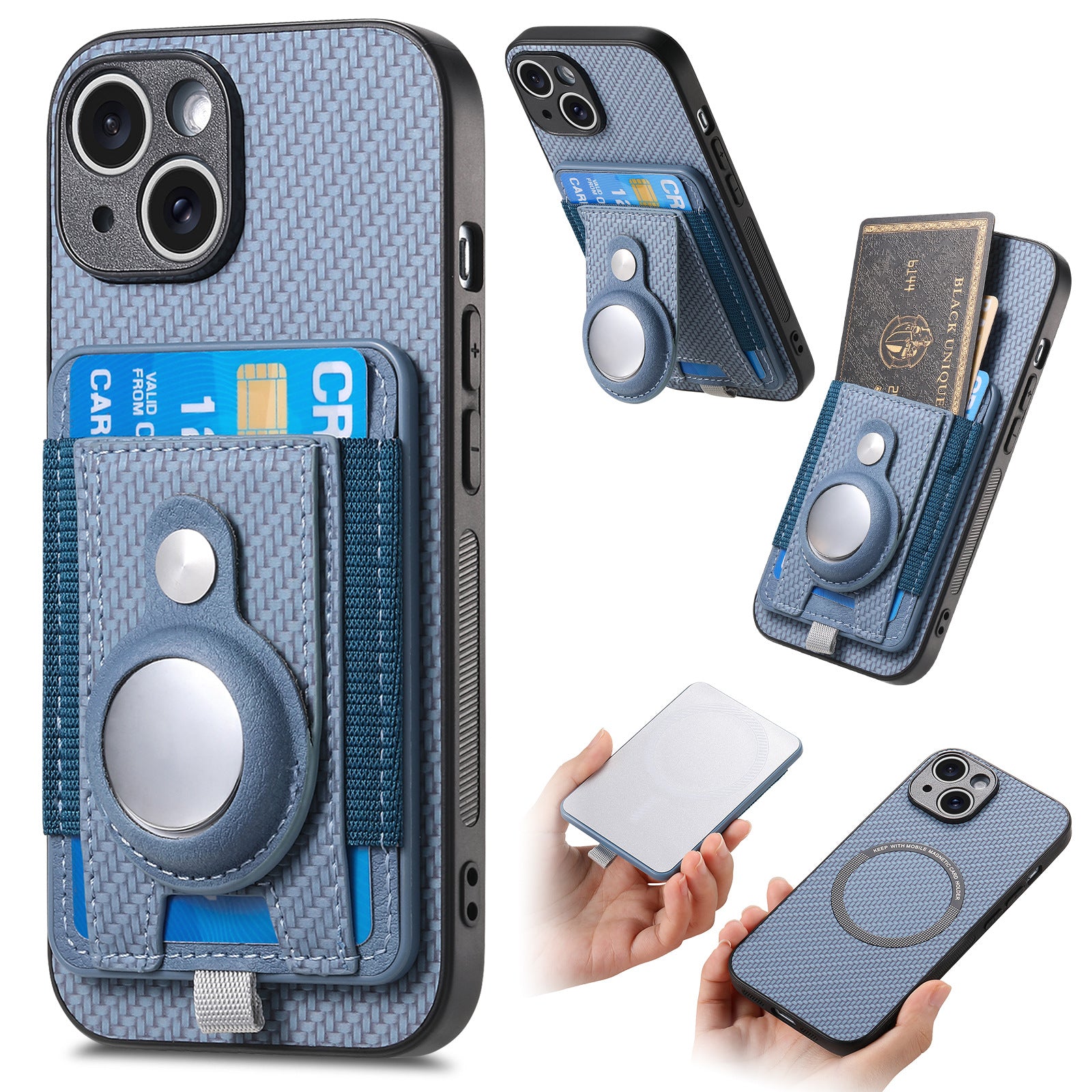 Fashion Storage AirTag Magnetic Phone Case