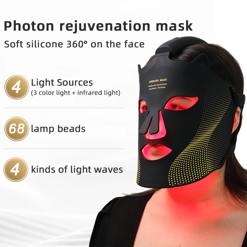 Red Blu-ray Silicone Beauty Apparatus Home Face