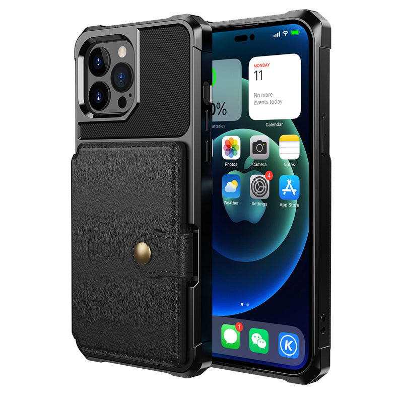 Magnetic Card Cover Phone Case Drop-resistant Protective Cover